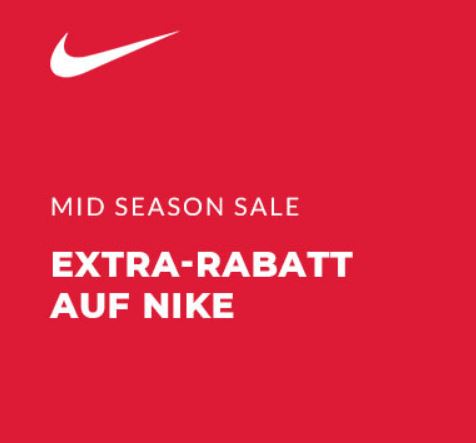 Midseason Sale mit 20% Extrarabatt auf ausgewählte Nike Artikel im Engelhorn Online Shop