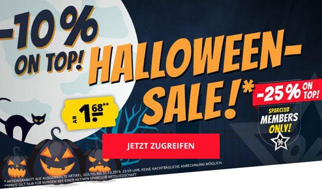 SportSpar Halloween Sale mit vielen Deals ab 1,68 Euro + bis zu 25% Extra-Rabatt