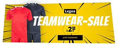 SportSpar: Legea Teamwear-Sale mit bis zu 74% Rabatt – z.B. Trikotsets ab 8,99 Euro