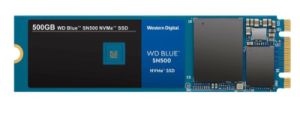 WD Blue SN500 NVMe, 500 GB SSD, intern für nur 59,- Euro inkl. Versand
