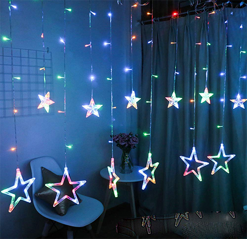 Decdeal LED Sternenvorhang für nur 9,99 Euro bei Amazon