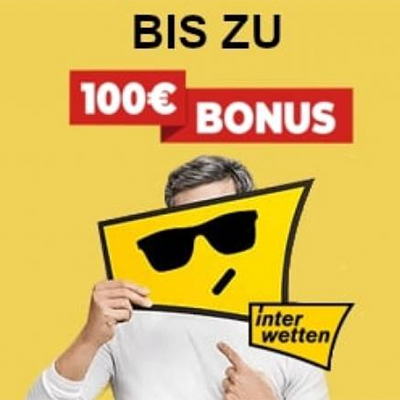 Interwetten: Bis zu 100€ Bonus + 20€ Amazon Gutschein