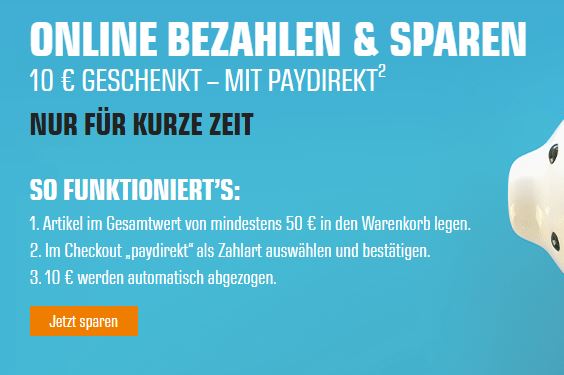 Saturn Aktion mit 10,- Euro Direktrabatt auf fast Alles bei Zahlung mit PayDirekt (MBW 50,- Euro)