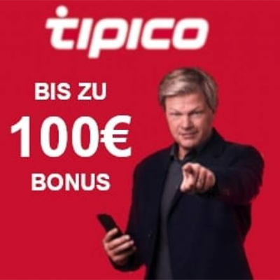 Tipico: Bis zu 100€ Bonus + 15€ Freiwette + 15€ Amazon Gutschein