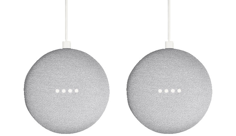 Doppelpack-Angebot: GOOGLE Home Mini Smart Lautsprecher für nur 39,- Euro (statt 64,- Euro)