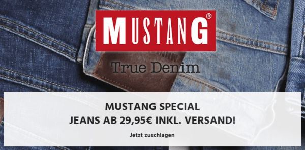Jeans-Direct: Verschiedene Mustang Jeans für nur je 29,95 Euro