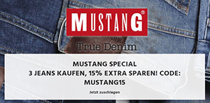 Mustang Jeans für nur 29,95 Euro pro Stück + 15% Extra-Rabatt beim Kauf von 3 Mustang Jeans im Jeans-Direct Onlineshop