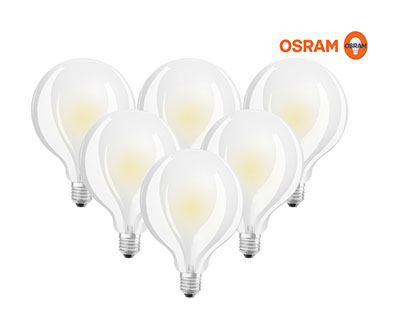 6x Osram LED-Star Birnen (8,5 W, Dimmbar, E27, 2700 K) für nur 28,90 Euro inkl. Versand