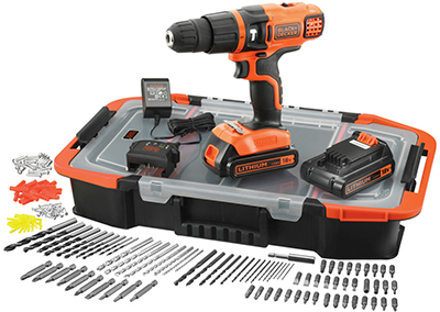 Black & Decker Kombibohrer 2x 1,5 Ah Akku + 160x Zubehör für nur 75,90 Euro inkl. Versand