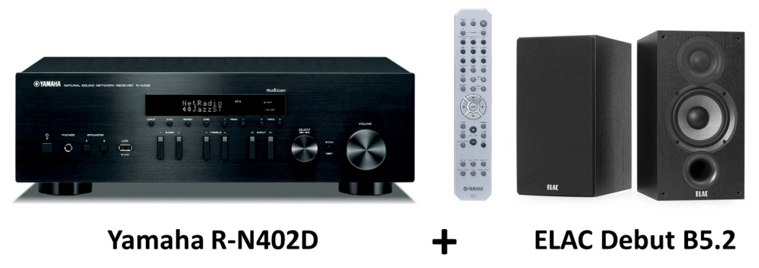 YAMAHA ELAC Stereo HiFi Paket (Netzwerk Receiver + Lautsprecher) für nur 499,- Euro inkl. Versand