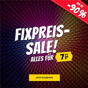 Nur noch bis 15 Uhr! Fixpreis Sale bei SportSpar – Über 150 Produkte für nur je 7,77 Euro