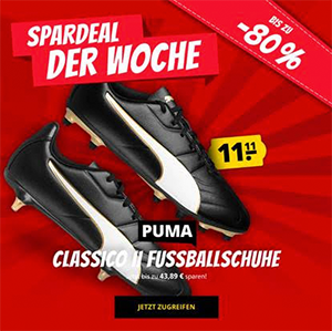 PUMA Classico C II FG Herren Nocken Fußballschuhe für nur 15,06 Euro (statt 36,- Euro)