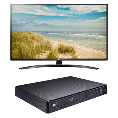 LG 55UM74507LA UHD TV Smart TV (55 Zoll, UHD 4K, webOS 4.5) + LG BP250 Blu-ray Player für nur 466,- Euro inkl. Versand