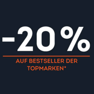 20% Extra-Rabatt auf 1.200 ausgewählte Bestseller der Topmarken bei SportScheck