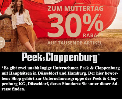 30% Rabatt auf tausende Produkte zum Muttertag bei Peek & Cloppenburg*