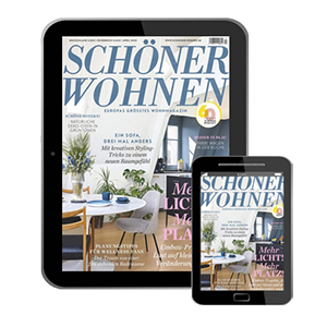 Halbjahresabo der SCHÖNER WOHNEN als E-Paper für 24,54 Euro und dazu Prämien im Wert von bis zu 25,- Euro