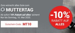 Muttertag mit 10% Rabatt auf das gesamte Sortiment bei Zoro.de