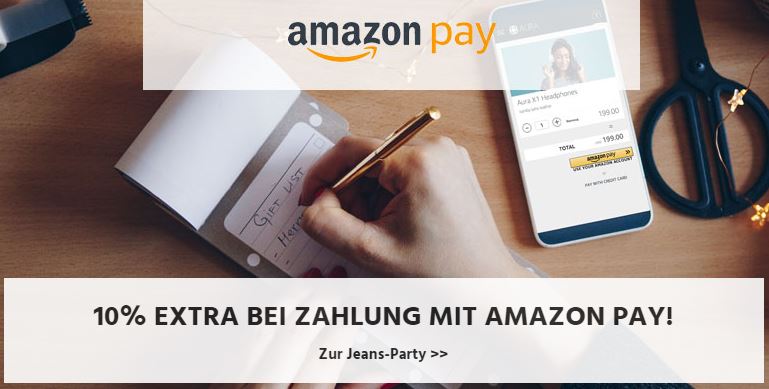 10% Rabatt bei Bezahlung mit AmazonPay im Jeans-Direct Onlineshop