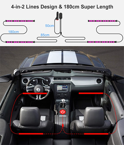 Govee LED Auto Innenraum-Ambientebeleuchtung für 13,24 Euro bei Amazon