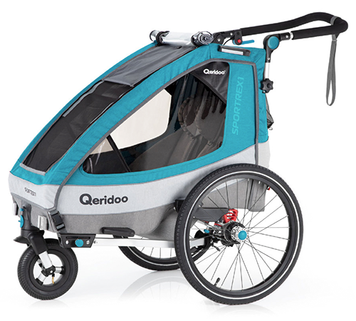 Qeridoo Sportrex1 Petrol Kinderfahrradanhänger für nur 358,79 Euro inkl. Versand