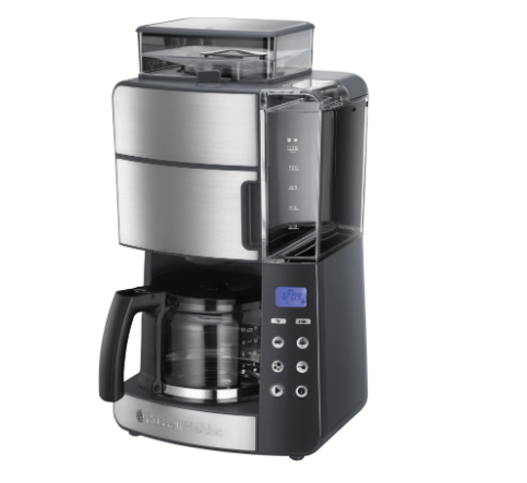 Russell Hobbs Kaffeemaschine mit Mahlwerk, 1000W, Filterkaffeemaschine für Kaffeebohnen Grind&Brew 25610-56 für nur 79,90 Euro inkl. Versand