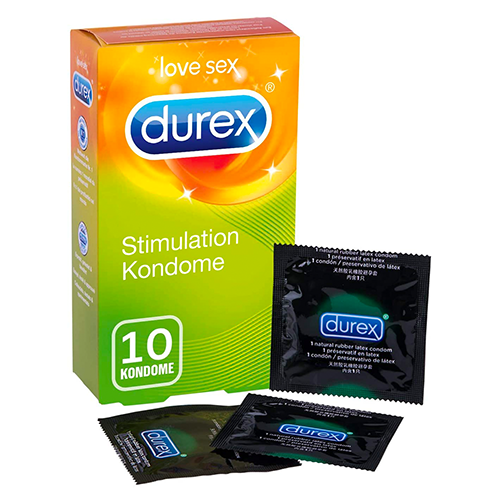 10er-Pack Durex Stimulation Kondome (gerippt) für nur 4,99 Euro inkl. Versand (statt 8,52 Euro)