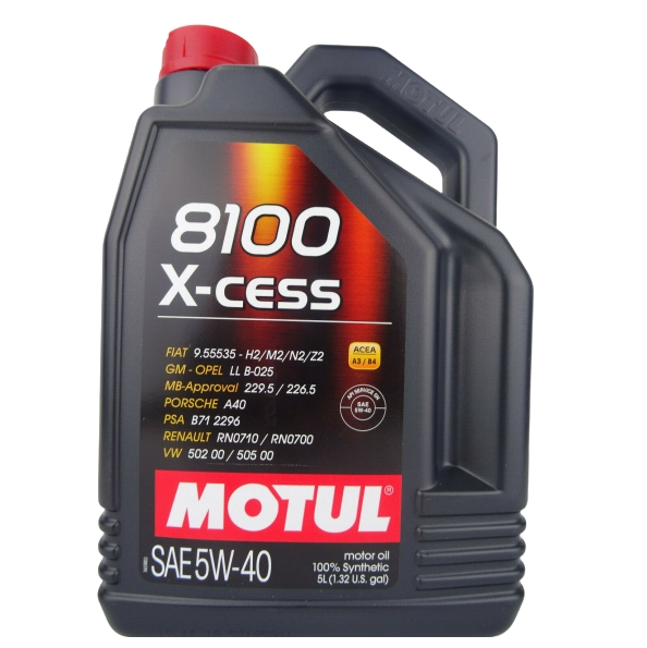 Motul 102870-4PK 102870 8100 X-Cess 5W-40 Motoröl, 5 Liter für nur 19,99 Euro inkl. Versand
