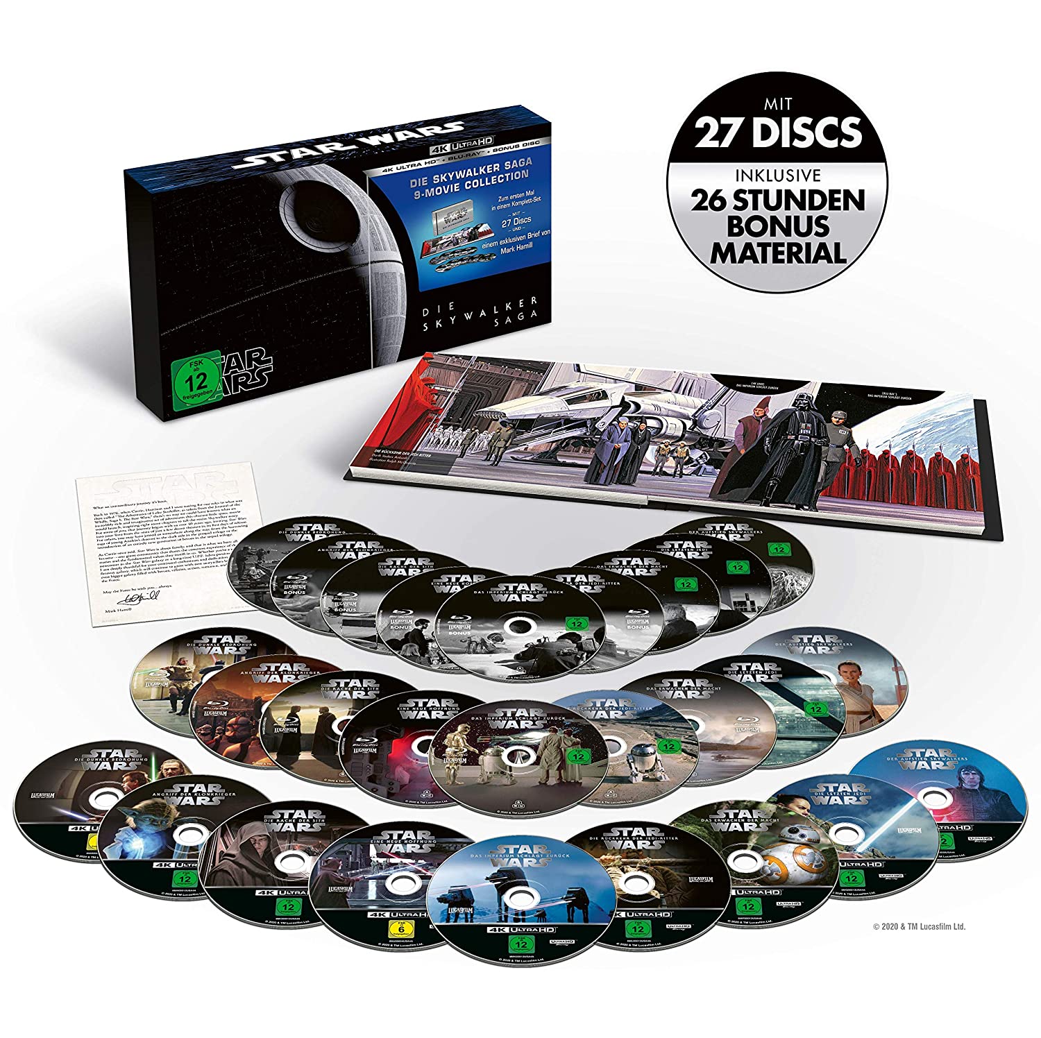 Star Wars 1-9 – Die Skywalker Saga 4K Ultra HD [Blu-ray] nur 125,97€ (statt 166€)