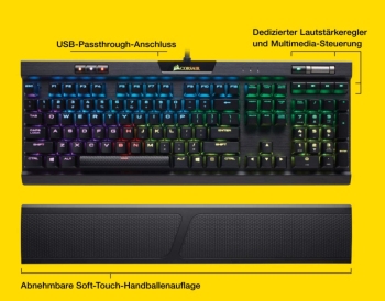 Corsair K70 RGB MK.2 Mechanische Gaming Tastatur für 124,99€