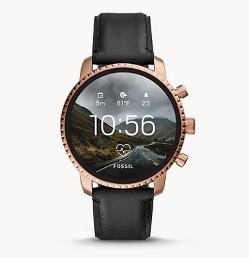 Fossil Explorist HR 4. Generation Herren Smartwatch mit schwarzem Lederarmband für nur 99,- Euro inkl. Versand