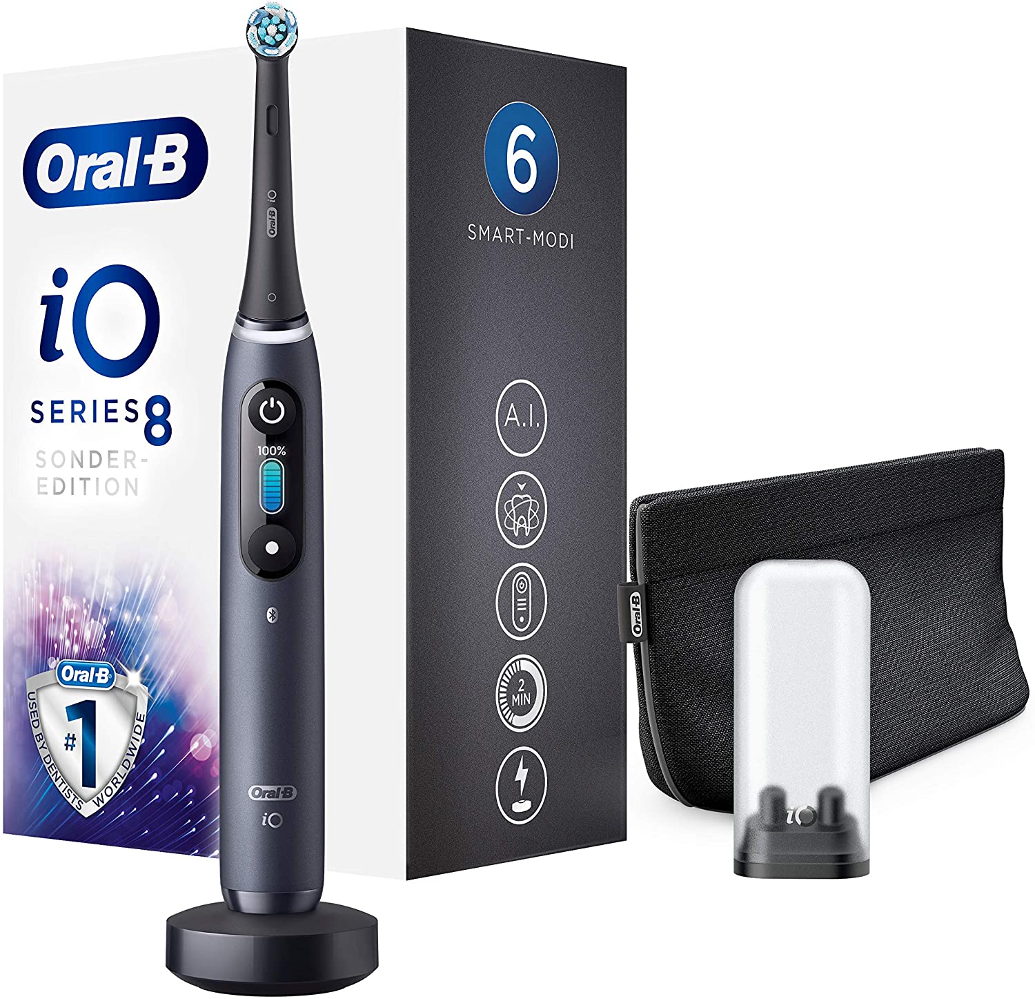 Oral-B iO 8 Special Edition Elektrische Zahnbürste in black onyx nur 155,50€