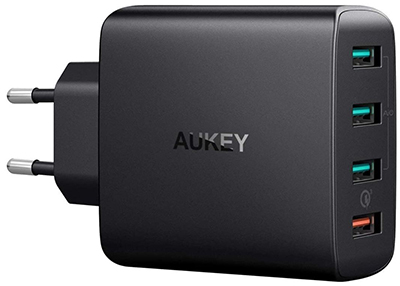 AUKEY Quick Charge 3.0 USB Ladegerät mit AiPower Tech (42W, 4 Ports) für nur 17,99 Euro