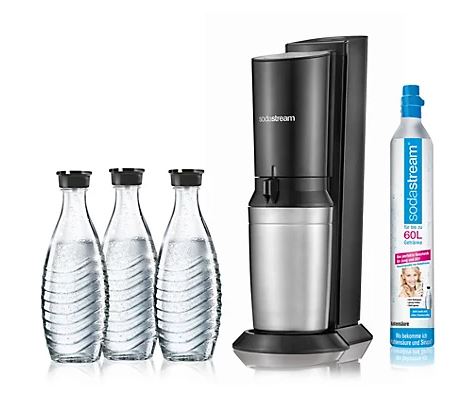 SODASTREAM Crystal 2.0 Wassersprudler mit 3 Glaskaraffen und CO2 Zylinder für nur 85,76 Euro inkl. Versand