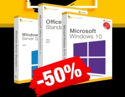 Black Deals bei Wiresoft: 50% Rabatt auf Microsoft Software (z.B. Windows, Office oder MS SQL Server)