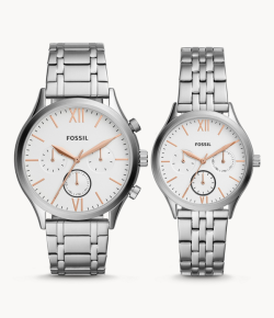 Wieder da: Fossil BQ2468SET Set Damenuhr + Herrenuhr Fenmore Midsize Edelstahl für 111,20,- Euro