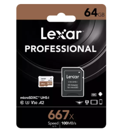 LEXAR High-Performance 667x UHS-I U3 Micro-SDXC Speicherkarte, 64 GB für nur 11,99 Euro