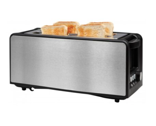 Edelstahl Langschlitz-Toaster für 4 Scheiben mit LED Auftaufunktion für nur 19,99 Euro inkl. Versand