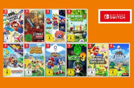 3 Nintendo Switch Games zum Preis von 2 bei Saturn