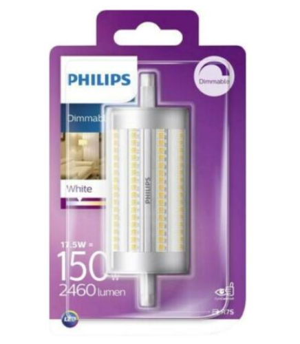 Philips LED R7S Lampe, 2460 Lumen entsprechen 150W, hohe Farbwiedergabe, warmweiß (3.000 Kelvin), dimmbar, matt für nur 9,99 Euro inkl. Versand