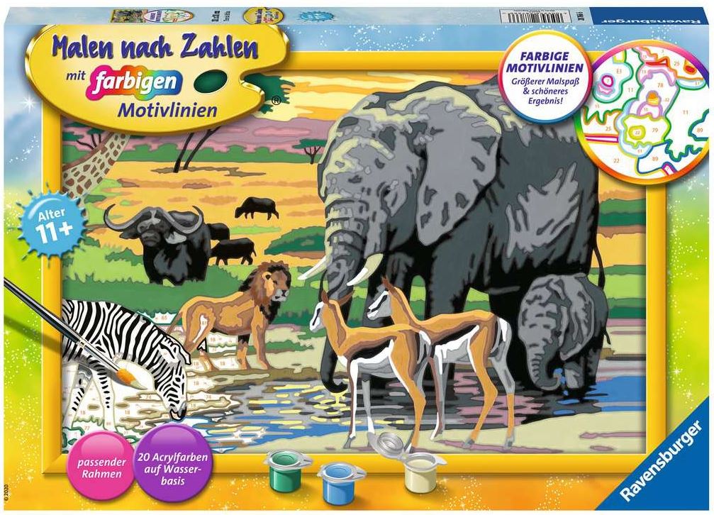 Malen nach Zahlen 28766 - Tiere in Afrika