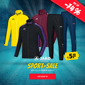 Jako Sale bei SportSpar mit bis zu 74% Rabatt – z.B. Jacken ab 12,99€