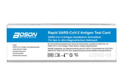 5er Set Corona SARS-CoV-2 Antigenschnelltest Boson für nur 21,99 Euro bei LIDL