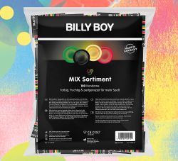 Sicher durch den Lockdown: 100er Mix-Pack Billy Boy Kondome (Farbige, Extra Feucht und Perlgenoppte) für 19,79€ im Sparabo