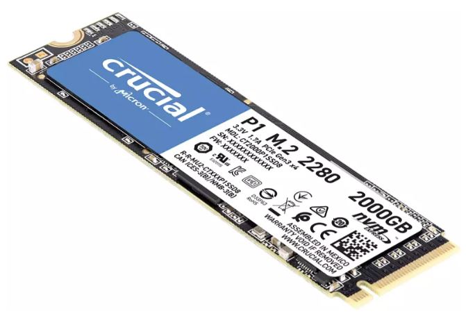 Crucial P1 CT2000P1SSD8 M.2 3D NAND NVMe PCIe SSD für nur 169€ inkl. Versand