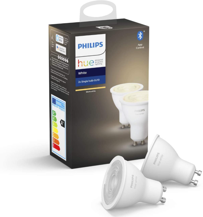 Philips Hue White GU10 5,2W Bluetooth Doppelpack für 24,99€