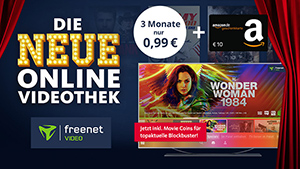 Wieder da! 3 Monate freenet Video mit über 1.000 Filme und TV-Serien für 99 Cent testen + 10€ Amazon-Gutschein