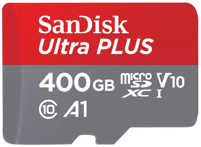SANDISK Ultra PLUS Micro-SDXC Speicherkarte (400 GB, 130 MB/s) für nur 35€ inkl. Versand