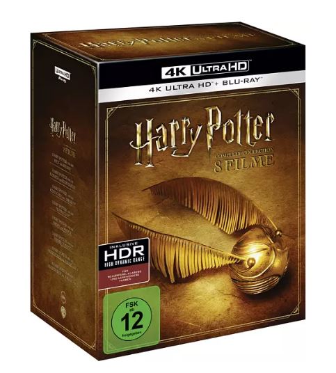 Harry Potter 4K Complete Collection (16 Blu-rays) für nur 66,49€ inkl. Versand (statt 79€)