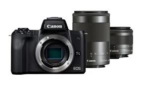 Canon EOS M50 Systemkamera im 15-45mm STM + 55-200mm STM Objektiv Kit für nur 649€ inkl. Versand