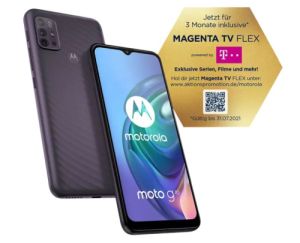 Motorola G10 64 GB Grau Dual SIM inkl. 3 Monate Magenta TV Flex für nur 123€ inkl. Versand